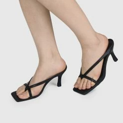 Milliotandco Shoes Nurita Harith Hetty Open Toe Heels (Black)