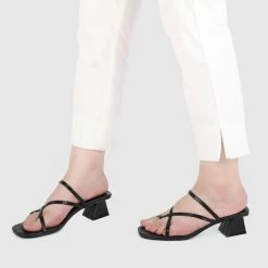 Milliotandco Aislinn Toe Ring Heels (Black) Shoes