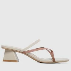 Milliotandco Shoes Aislinn Toe Ring Heels (White)