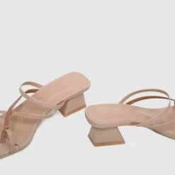 Milliotandco Aislinn Toe Ring Heels (Brown) Shoes