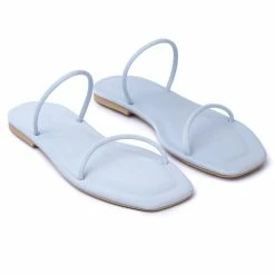 Milliotandco Dreamy Square Toe Sandals (Steel Blue) Shoes