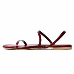 Milliotandco Beauty Square Toe Sandals (Maroon) Shoes
