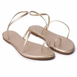 Milliotandco Zap! Rounded Toe Sandals (Gold) Shoes