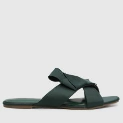 Milliotandco Joetta Criss Cross Flat Sandals (Green) Shoes