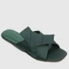 Milliotandco Joetta Criss Cross Flat Sandals (Green) Shoes