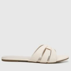 Milliotandco Shoes Joyce Open Toe Flat Sandals (White)