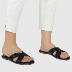 Milliotandco Janette Open Toe Sandals & Flip Flops (Black) Shoes