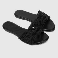 Milliotandco Jelissa Open Toe Sandals & Flip Flops (Black)