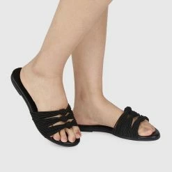 Milliotandco Jelissa Open Toe Sandals & Flip Flops (Black)