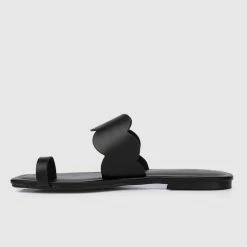 Milliotandco Shoes Earth Edit Joandra Open Toe Sandals & Flip Flops (Black)