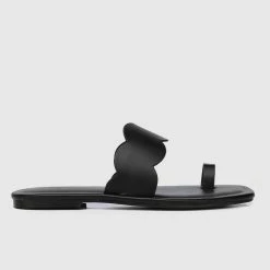 Milliotandco Shoes Earth Edit Joandra Open Toe Sandals & Flip Flops (Black)