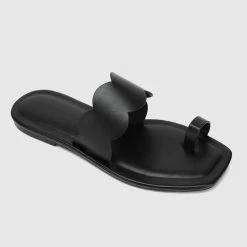 Milliotandco Shoes Earth Edit Joandra Open Toe Sandals & Flip Flops (Black)
