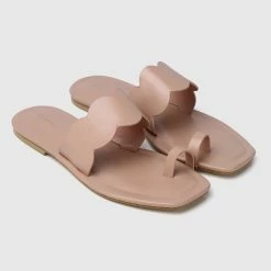 Milliotandco Earth Edit Joandra Open Toe Sandals & Flip Flops (Coral) Shoes