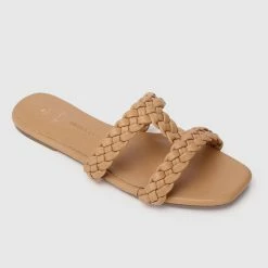 Milliotandco Disney Rapunzel My New Dream Braided Strap Heels Open Toe Sandals & Flip Flops (Brown)