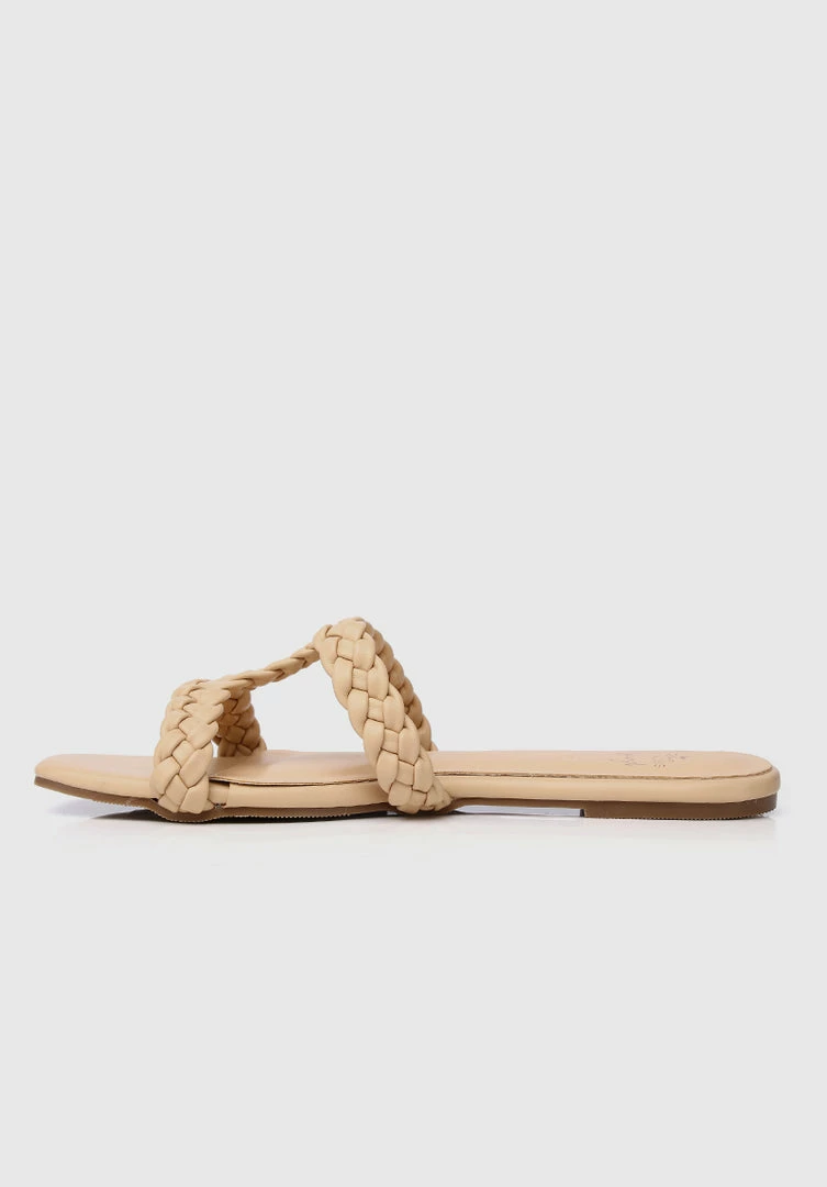 Milliotandco Disney Rapunzel My New Dream Braided Strap Heels Open Toe Sandals & Flip Flops (Nude)