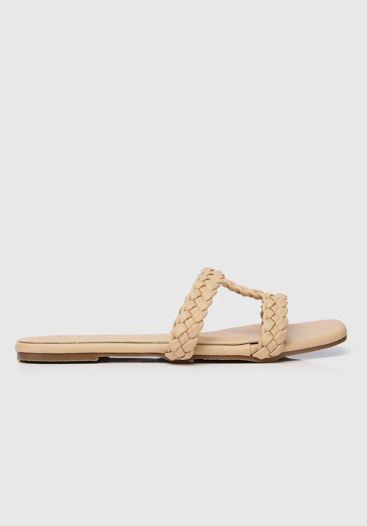 Milliotandco Disney Rapunzel My New Dream Braided Strap Heels Open Toe Sandals & Flip Flops (Nude)