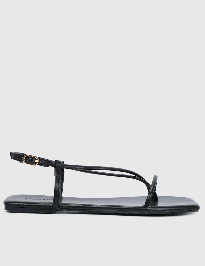 Milliotandco Shoes Charlotte Open Toe Sandals & Flip Flops (Black)