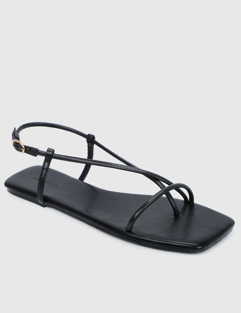 Milliotandco Shoes Charlotte Open Toe Sandals & Flip Flops (Black)