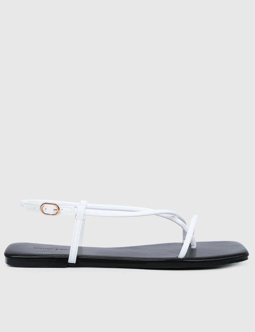 Milliotandco Shoes Charlotte Open Toe Sandals & Flip Flops (White)