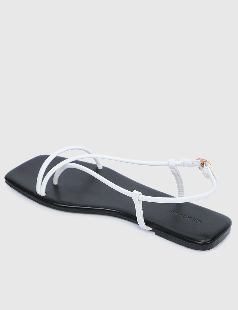 Milliotandco Shoes Charlotte Open Toe Sandals & Flip Flops (White)