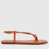 Milliotandco Shoes Charlotte Open Toe Sandals & Flip Flops (Dark Orange)