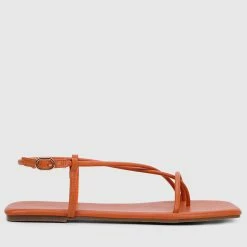 Milliotandco Shoes Charlotte Open Toe Sandals & Flip Flops (Dark Orange)
