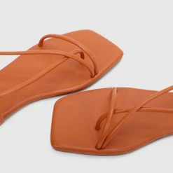Milliotandco Shoes Charlotte Open Toe Sandals & Flip Flops (Dark Orange)