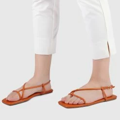 Milliotandco Shoes Charlotte Open Toe Sandals & Flip Flops (Dark Orange)