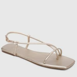 Milliotandco Charlotte Open Toe Sandals & Flip Flops (Gold) Shoes
