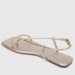 Milliotandco Charlotte Open Toe Sandals & Flip Flops (Gold) Shoes