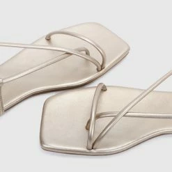 Milliotandco Charlotte Open Toe Sandals & Flip Flops (Gold) Shoes