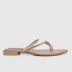 Milliot & Co Nurita Harith Halle Pointed Toe Sandals & Flip Flops (Brown)