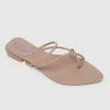 Milliot & Co Nurita Harith Halle Pointed Toe Sandals & Flip Flops (Brown)