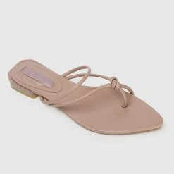 Milliot & Co Nurita Harith Halle Pointed Toe Sandals & Flip Flops (Brown)