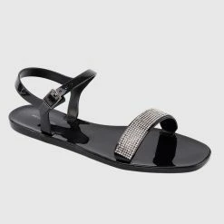 Milliot & Co Shoes Sprinkle Jelly Sandals (Black)