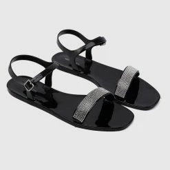 Milliot & Co Shoes Sprinkle Jelly Sandals (Black)