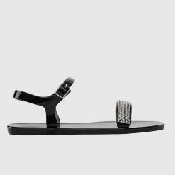 Milliot & Co Shoes Sprinkle Jelly Sandals (Black)