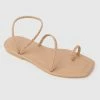 Milliotandco Shoes Disney Rapunzel I See Braided Square Toe Sandals Toe Ring Sandals & Flip Flops (Nude)