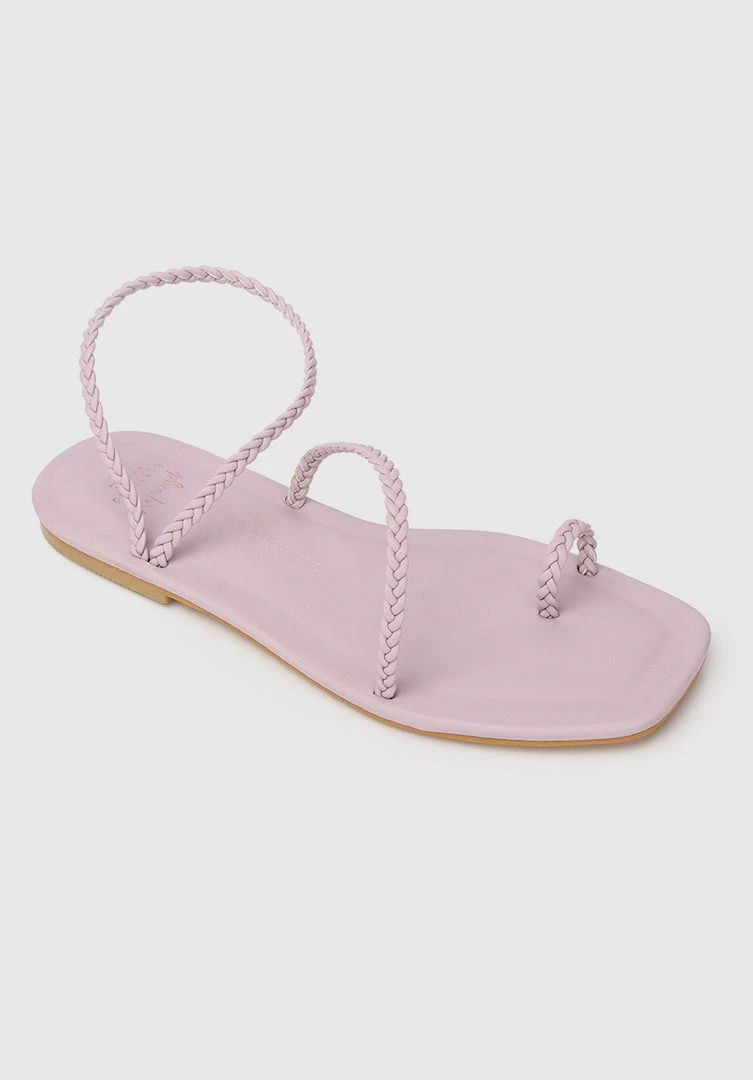 Milliotandco Disney Rapunzel I See Braided Square Toe Sandals Toe Ring Sandals & Flip Flops (Thistle) Shoes