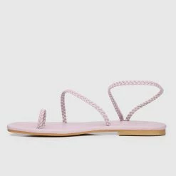 Milliotandco Disney Rapunzel I See Braided Square Toe Sandals Toe Ring Sandals & Flip Flops (Thistle) Shoes
