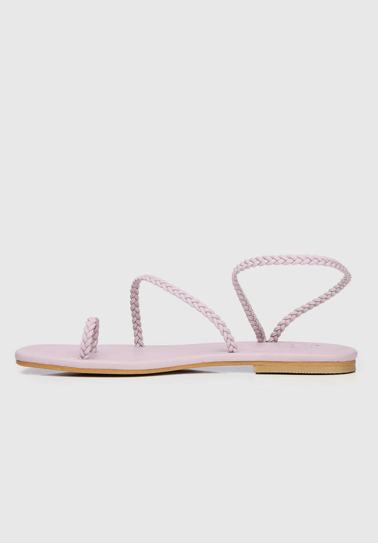 Milliotandco Disney Rapunzel I See Braided Square Toe Sandals Toe Ring Sandals & Flip Flops (Thistle) Shoes