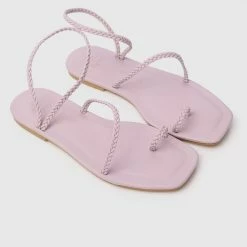 Milliotandco Disney Rapunzel I See Braided Square Toe Sandals Toe Ring Sandals & Flip Flops (Thistle) Shoes