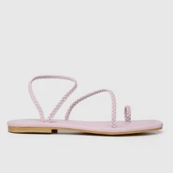 Milliotandco Disney Rapunzel I See Braided Square Toe Sandals Toe Ring Sandals & Flip Flops (Thistle) Shoes