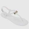 Milliot & Co Flower Power T-Strap Jelly Sandals (Cornsilk) Shoes