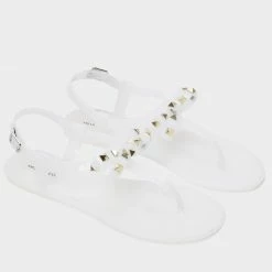 Milliot & Co Sugar T-Strap Jelly Sandals (Cornsilk)