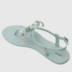 Milliot & Co Shoes Sugar T-Strap Jelly Sandals (Green)