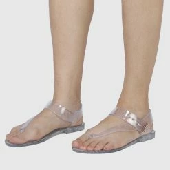 Milliot & Co Shoes Twinkie T-Strap Jelly Sandals (Clear)