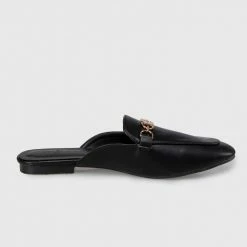 Milliotandco Shoes Disney Mickey Incredible Square Toe Slip On Mules (Black)