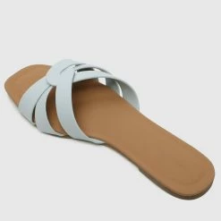 Milliotandco Beach Babe Criss Cross Flat Sandals (Light Blue)