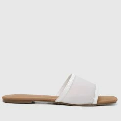 Milliotandco Shoes Gold Digger Open Toe Flat Sandals (White)